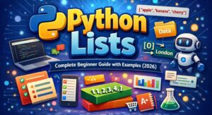 Home 10 Illustration of a Python lists showing indexed elements from 0 to n.